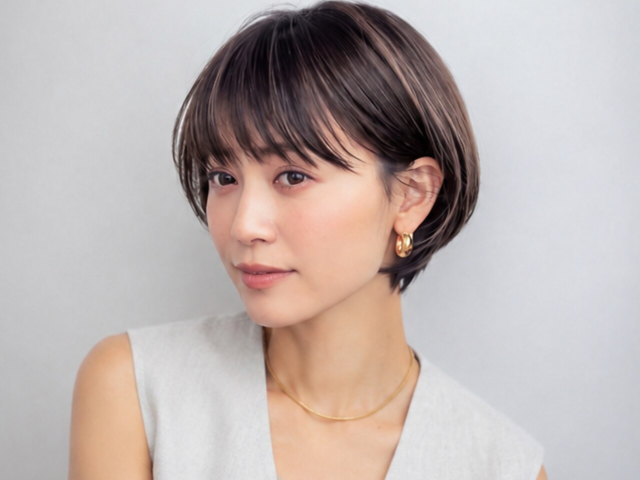 自然な明るさのヘアカラースタイル
